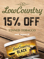 15% Off Low Country Tinned Tobacco