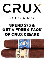 Spend $75 And Get A Free 2-Pack Of Crux Cigars.
