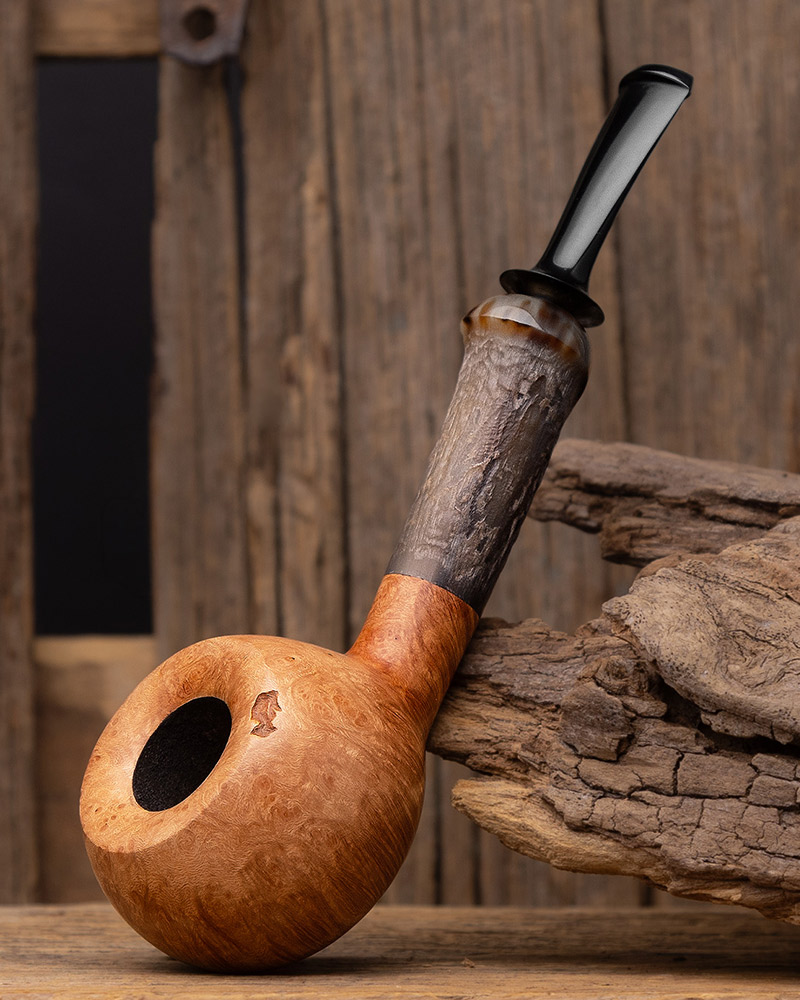 Austin Quinlan Smooth Tomato with Carved and Sandblasted Horn