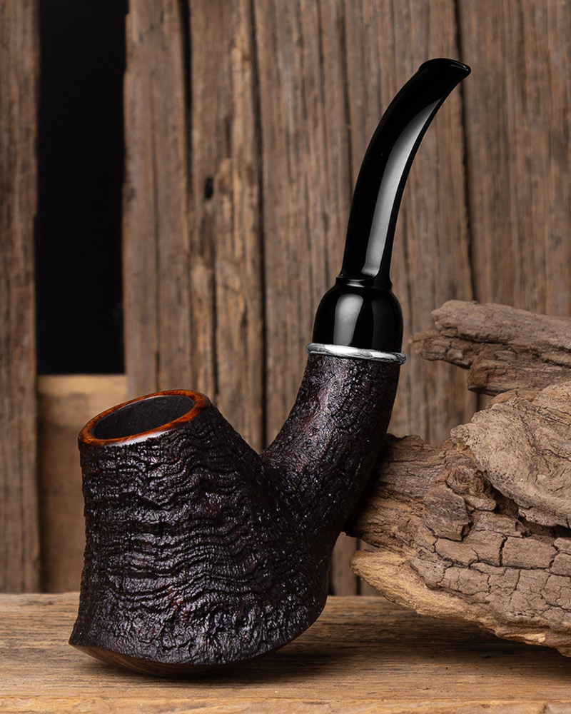 Trey Rice Partially Sandblasted Volcano with Silver