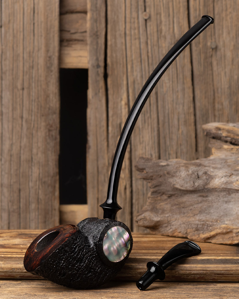 Jay Mouton Sandblasted Nautilus with Abalone