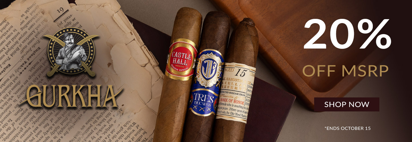 20% Off MSRP on Gurkha Cigars