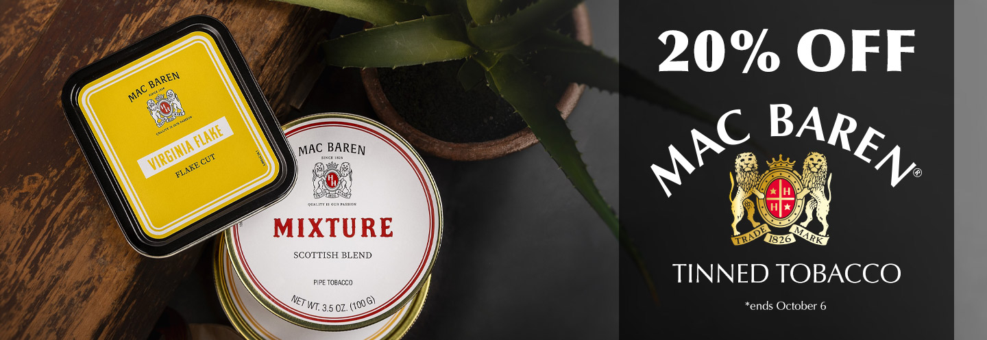 20% Off Mac Baren Tinned Pipe Tobacco