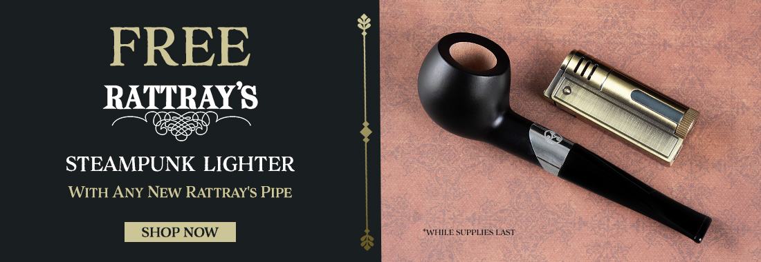 Free Rattray’s Steampunk Lighter with Any New Rattray’s Pipe