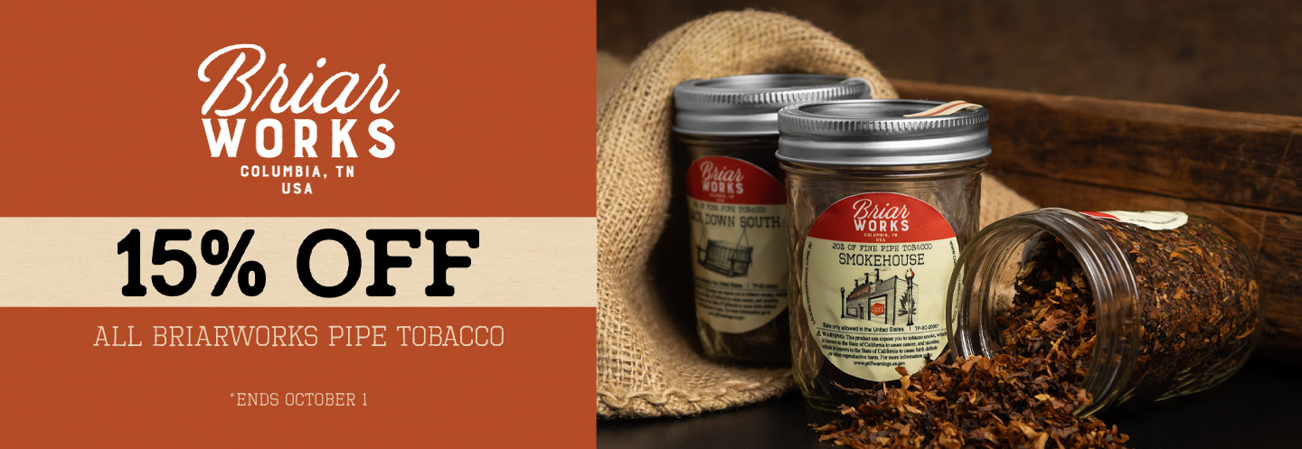 15% Off BriarWorks Pipe Tobacco