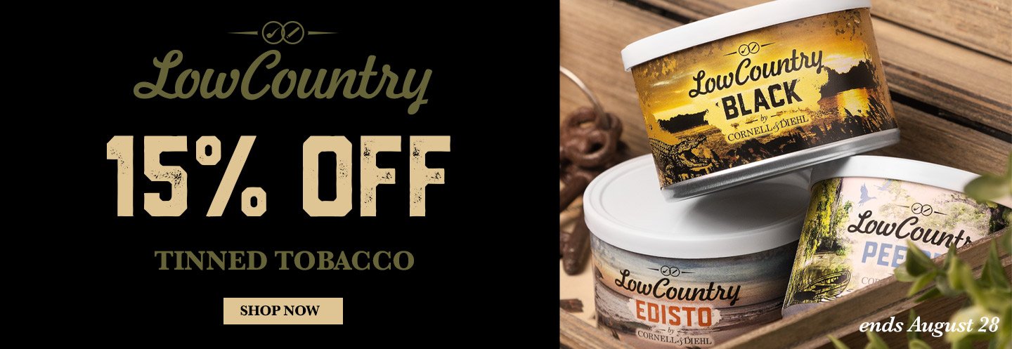15% Off Low Country Tinned Pipe Tobacco