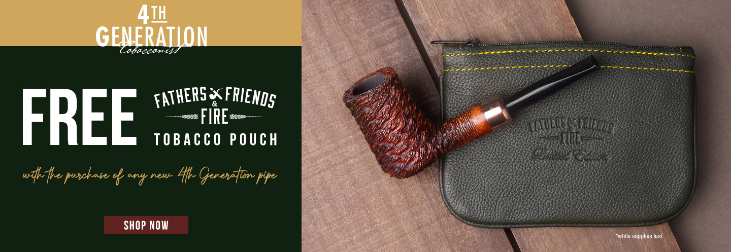Free Fathers, Friends & Fire Tobacco Pouch With 4th Gen Pipe