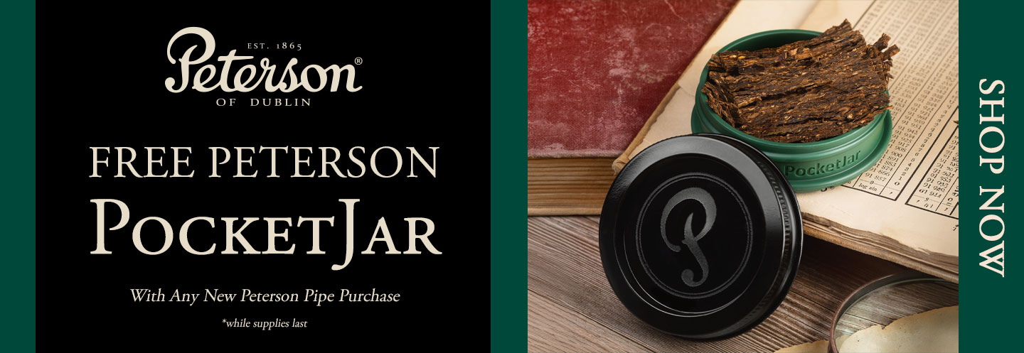 Free PocketJar With Any New Peterson Pipe Purchase