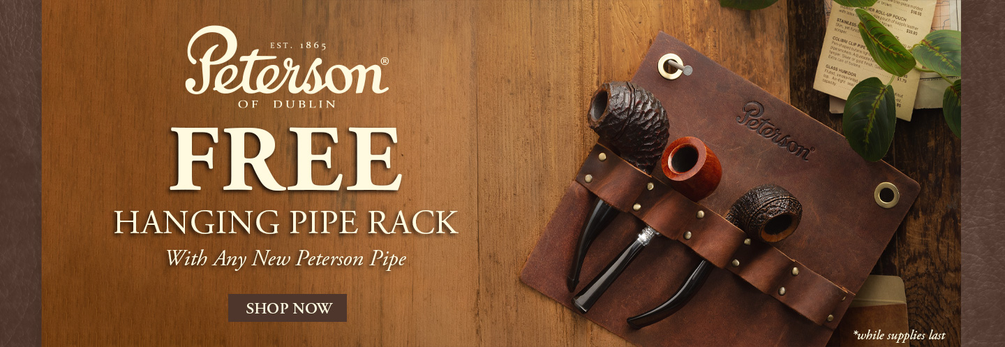 Free Peterson Hanging Wall Rack With Any New Peterson Pipe